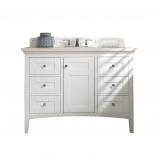48 Inch Single Sink Bathroom Vanity in White with Choice of Top