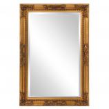 Queen Ann Rectangular Gold Bathroom Wall Mirror