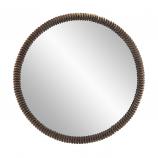 Coined Acid Treated Round Mirror