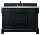 60 Inch Antique Black Single Sink Bathroom Vanity Quartz