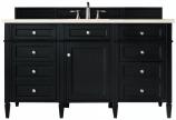 60 Inch Black Onyx Single Sink Bathroom Vanity Marfil Quartz