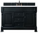 60 Inch Black Single Sink Bathroom Vanity White Quartz Top