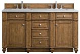 60 Inch Brown Double Sink Bathroom Vanity Serena Quartz