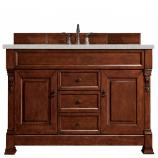 60 Inch Cherry Single Sink Bathroom Vanity Serena Quartz