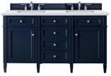 60 Inch Double Bathroom Vanity in Victory Blue Quartz Top