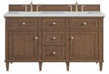 60 Inch Double Sink Bath Vanity in Mid-Century Walnut