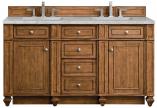 60 Inch Double Sink Bathroom Vanity in Brown Silver Quartz