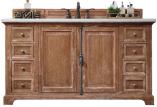 60 Inch Driftwood Single Farmhouse Bathroom Vanity Quartz