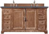 60 Inch Farmhouse Double Sink Bath Vanity Charcoal Quartz