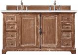 60 Inch Farmhouse Double Sink Bathroom Vanity Serena Quartz