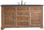 60 Inch Farmhouse Single Sink Bath Vanity Charcoal Quartz