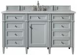 60 Inch Gray Single Sink Bathroom Vanity Serena Quartz Top