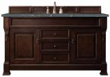 60 Inch Mahogany Single Sink Bathroom Vanity Bleu Quartz