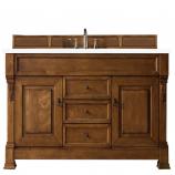 60 Inch Oak Single Sink Bathroom Vanity White Quartz Top