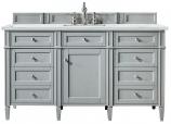 60 Inch Single Sink Bathroom Vanity in Urban Gray Quartz Top