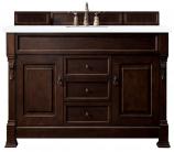 60 Inch Single Sink Mahogany Bathroom Vanity White Quartz