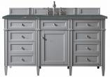 *60 Inch Single Sink Urban Gray Bathroom Vanity Bleu Quartz