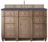 60 Inch Single Sink Walnut Bathroom Vanity Charcoal Quartz