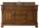 60 Inch Traditional Oak Single Sink Bathroom Vanity Bleu Quartz