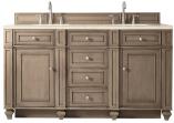 60 Inch Walnut Double Sink Bathroom Vanity Marfil Quartz