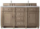 60 Inch Walnut Double Sink Bathroom Vanity Serena Quartz