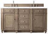 60 Inch Walnut Double Sink Bathroom Vanity White Quartz