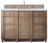 60 Inch Walnut Single Sink Bathroom Vanity Carrara Marble