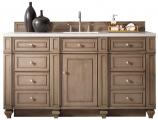 60 Inch Walnut Single Sink Bathroom Vanity Pearl Quartz