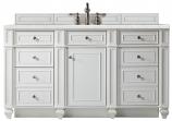 60 Inch White Single Sink Bathroom Vanity Serena Quartz