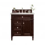 30 Inch Single Sink Bathroom Vanity in Mahogany with Choice of Top