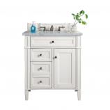 30 Inch Single Sink Bathroom Vanity in Bright White with Choice of Top
