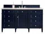 60 Inch Single Sink Bathroom Vanity in Victory Blue with Choice of Top