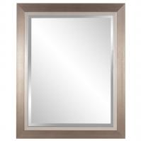Chicago Rectangular Brushed Silver with Bright Silver Mirror