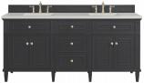 72 Inch Black Onyx Bathroom Vanity with Double Sinks