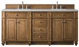 72 Inch Brown Double Sink Bathroom Vanity Serena Quartz