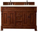 72 Inch Cherry Double Sink Bathroom Vanity Marfil Quartz