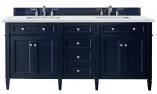 72 Inch Double Sink Bathroom Vanity in Blue Quartz Top