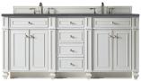 72 Inch Double Sink White Bathroom Vanity Charcoal Quartz