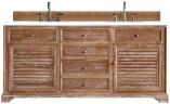 72 Inch Driftwood Double Bathroom Vanity White Zeus Quartz