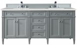 72 Inch Gray Double Sink Bathroom Vanity Serena Quartz