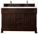 72 Inch Mahogany Double Sink Bathroom Vanity Serena Quartz