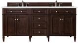 72 Inch Mahogany Double Sink Bathroom Vanity Serena Quartz