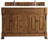 72 Inch Oak Double Sink Bathroom Vanity Marfil Quartz