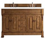 72 Inch Oak Double Sink Traditional Bath Vanity White Quartz