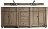 72 Inch Walnut Double Sink Bathroom Vanity White Zeus Quartz