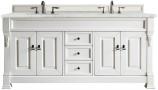 72 Inch White Double Sink Bathroom Vanity Pearl Quartz