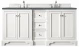 74 Inch Bright White Double Sink Bathroom Vanity Bleu Quartz