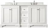 74 Inch White Double Sink Modern Bathroom Vanity Quartz