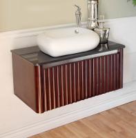 32.5 Inch Single Sink Bathroom Vanity with a Walnut Finish