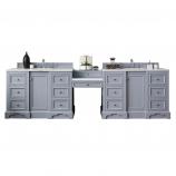 118 Inch Double Sink Bathroom Vanity with Makeup Table and Electrical Component